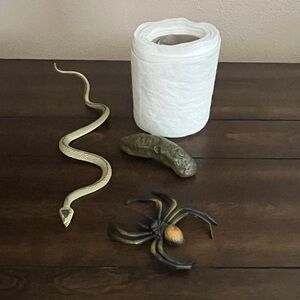 No Tear Toilet Paper, A Toilet Seat Turd, A Snake and A Spider - PRANK Items